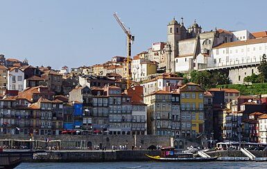 The colourful houses of the Ribeira waterfront in Porto