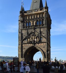 Charles Bridge and the Old Town skyline in Prague