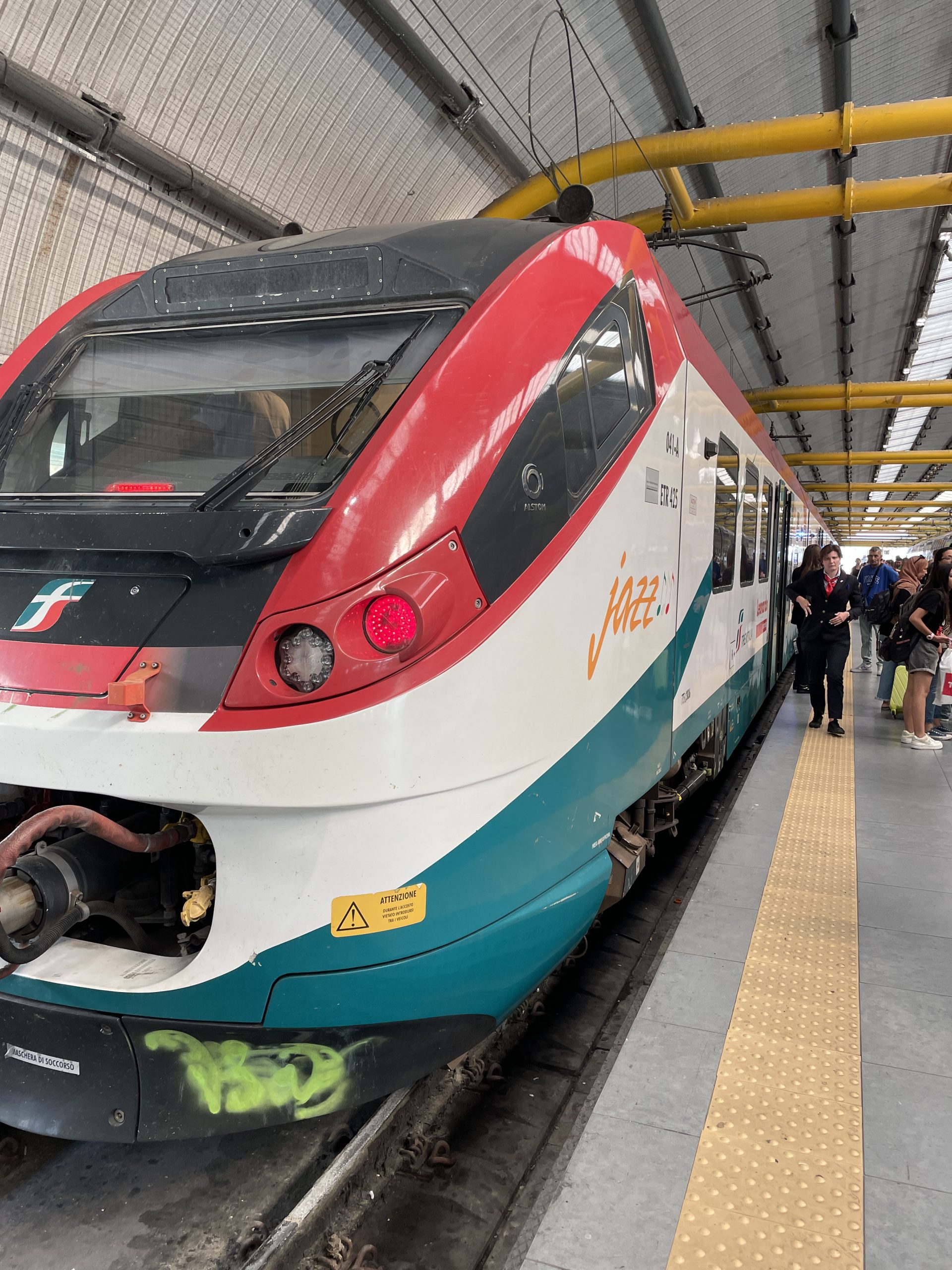 The Leonardo Express train that links Fiumicino Airport with Roma Termini