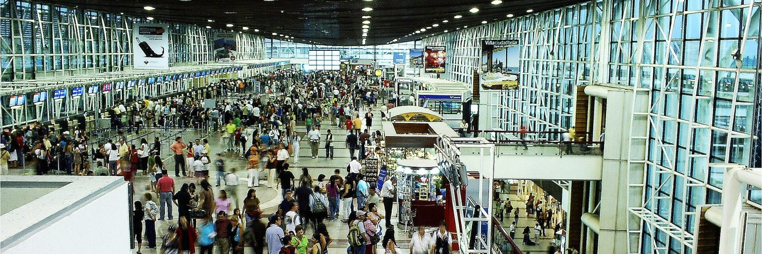 The passenger terminal at Santiago Arturo Merino Benitez International Airport