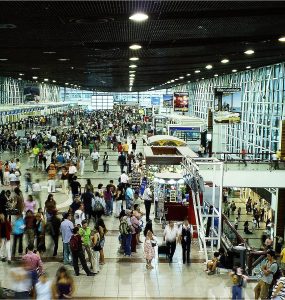 The passenger terminal at Santiago Arturo Merino Benitez International Airport