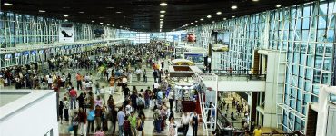 The passenger terminal at Santiago Arturo Merino Benitez International Airport