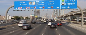 Traffic on Sheikh Zayed Road, the E11 highway running through Dubai