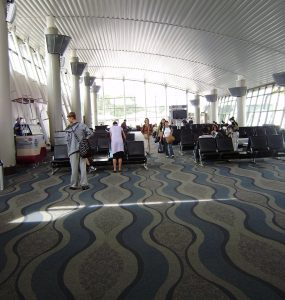 Arrivals area at Juan Santamaria International Airport near San Jose, Costa Rica