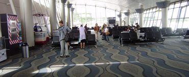 Arrivals area at Juan Santamaria International Airport near San Jose, Costa Rica