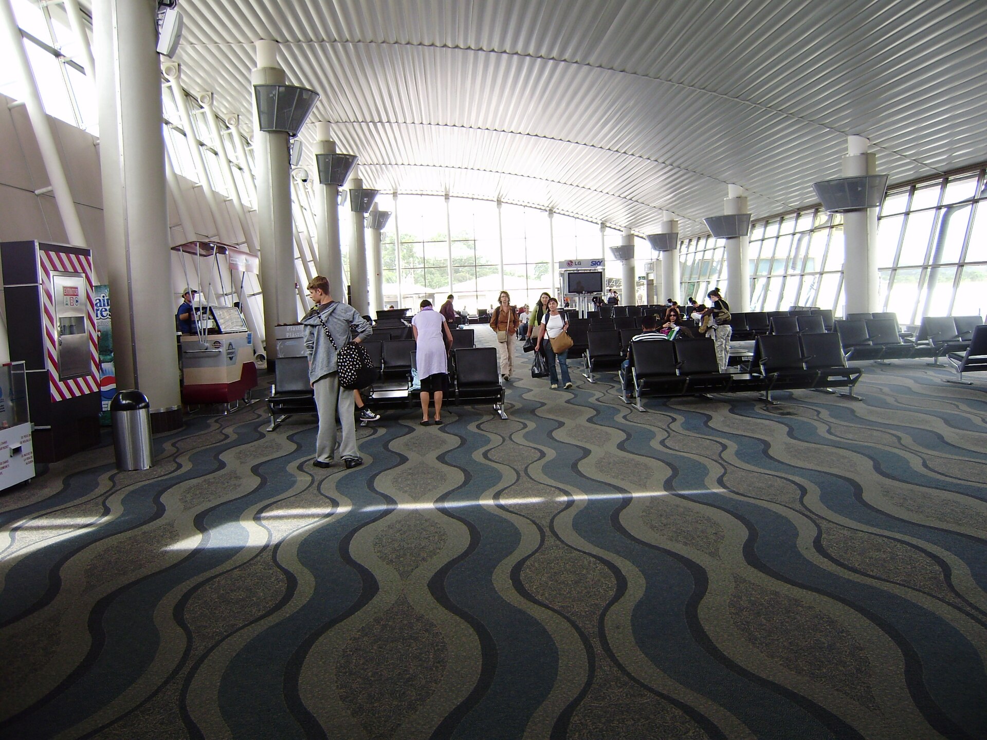 Arrivals area at Juan Santamaria International Airport near San Jose, Costa Rica