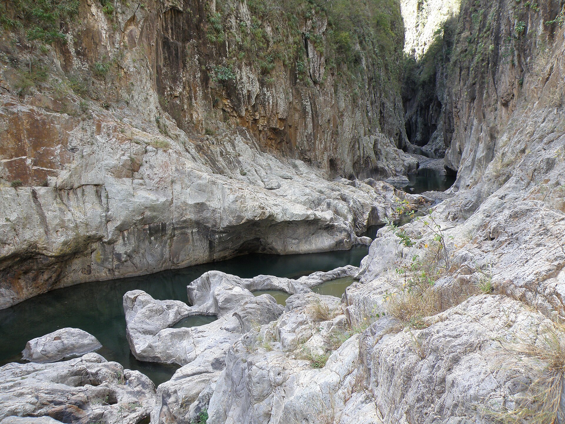 Boat trip through the narrow gorge of Somoto Canyon in northern Nicaragua