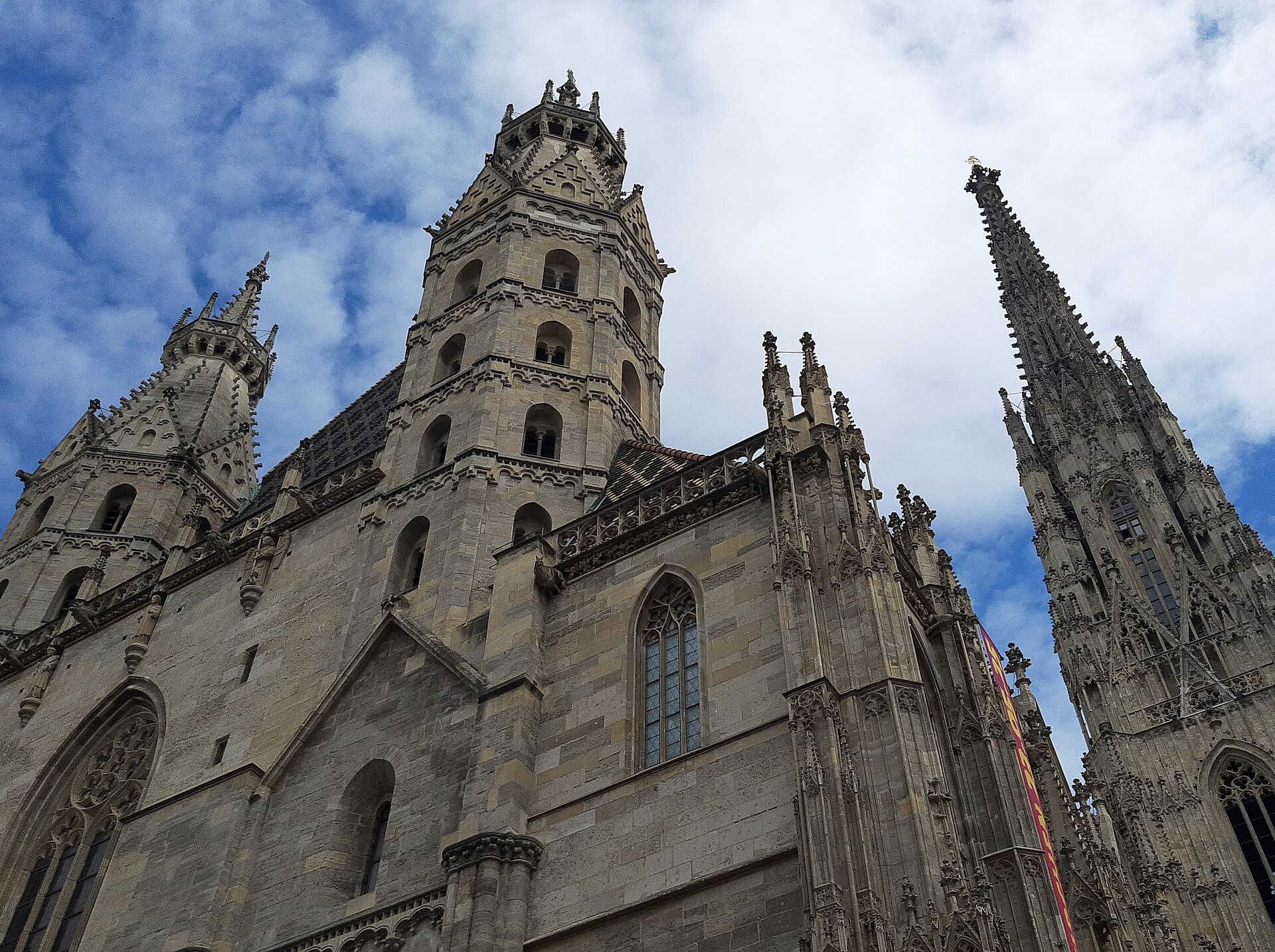 St Stephens Cathedral rising above Stephansplatz in central Vienna