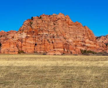 Zion National Park canyon walls seen from the scenic drive in Utah