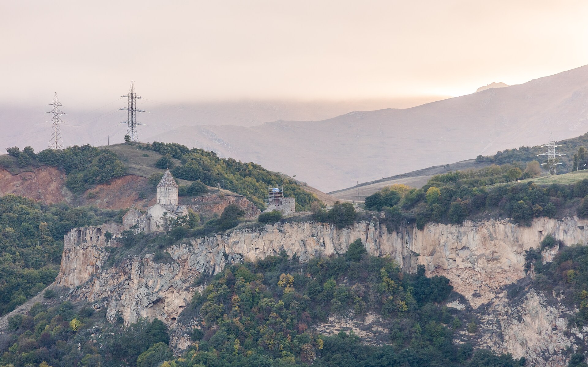 Tatev Monastery on its cliff-edge plateau in southern Armenia