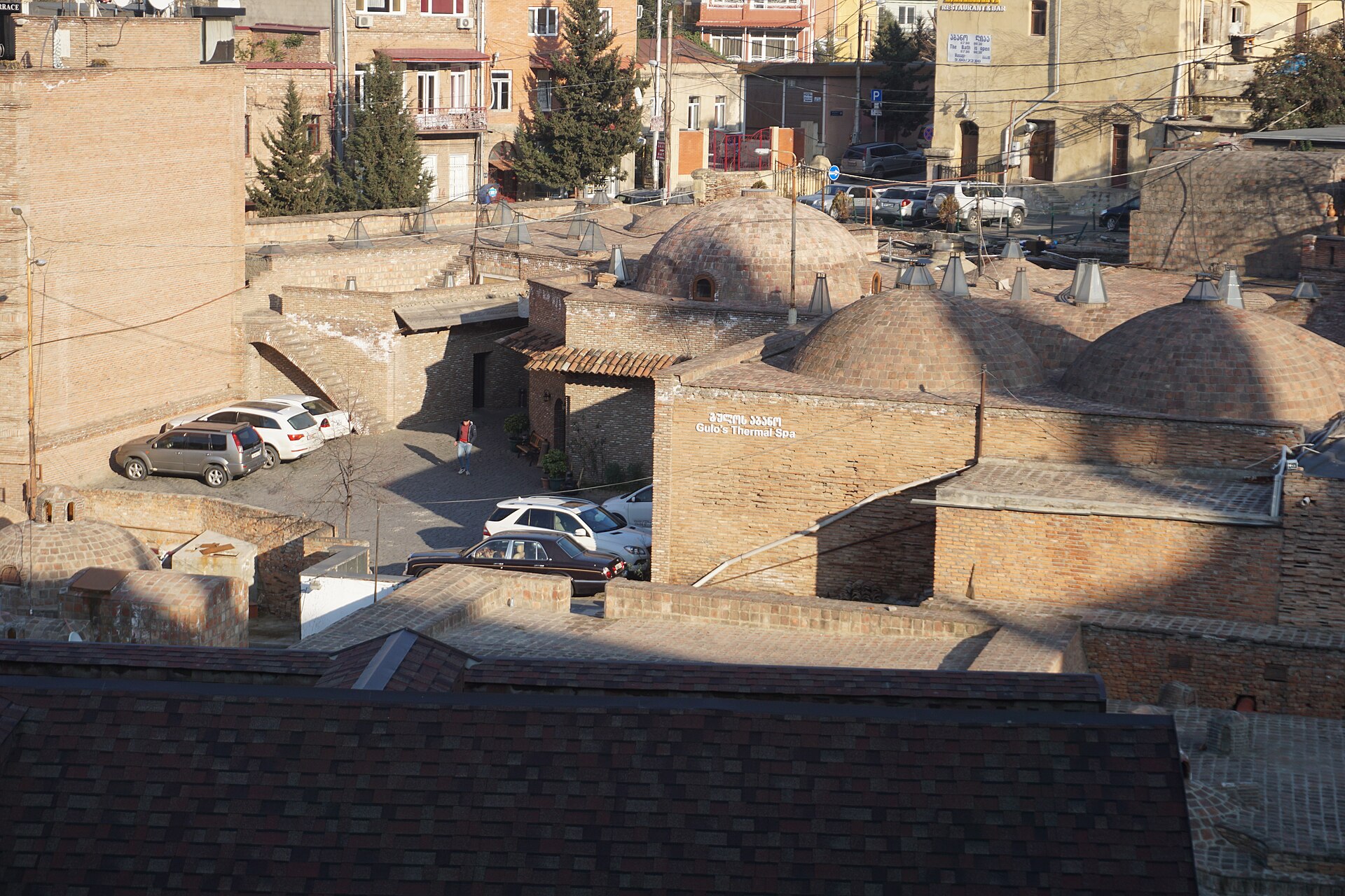 Brick domes of the sulphur bathhouses in the Abanotubani district of Tbilisi