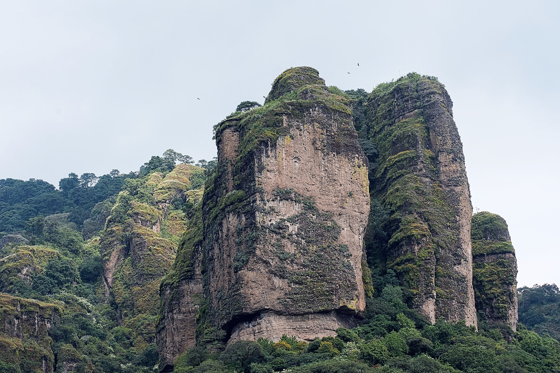 The cliffs above Tepoztlan in Morelos, Mexico