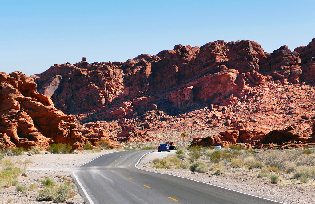 Red sandstone formations in Valley of Fire State Park, Nevada
