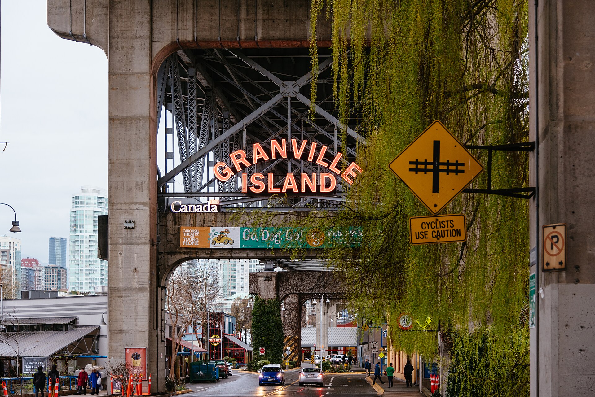 The public market and waterfront at Granville Island in Vancouver