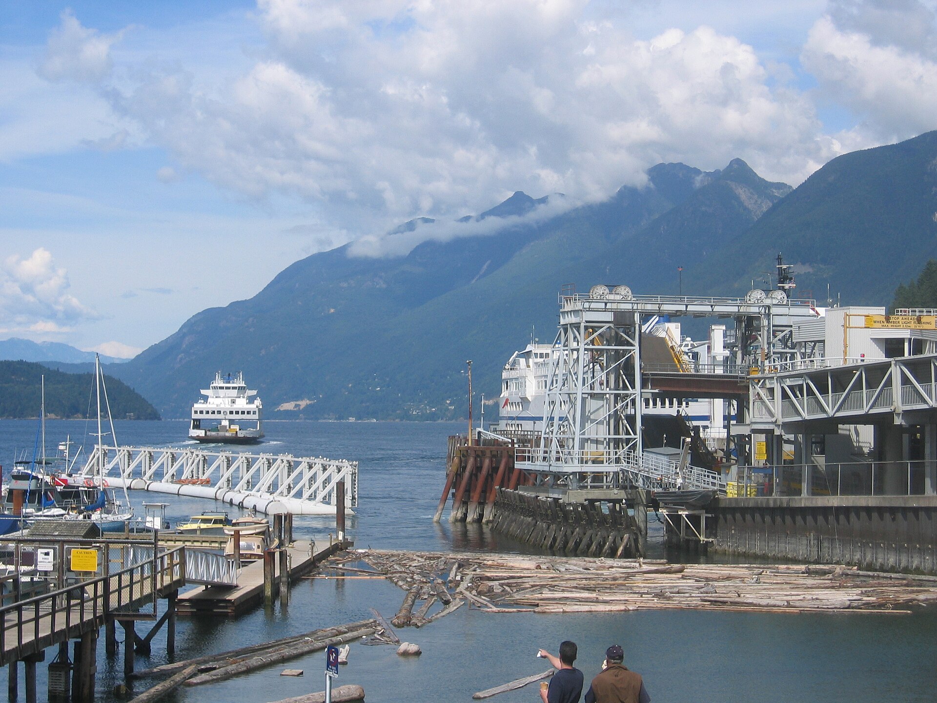 A BC Ferries vessel departing the Horseshoe Bay terminal in West Vancouver