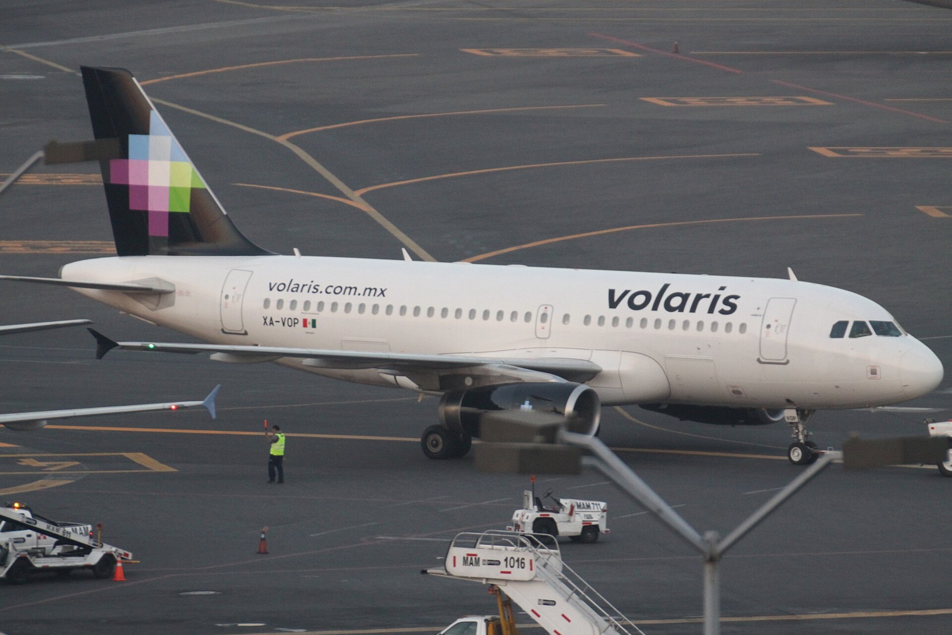 A Volaris Airbus A319, one of the low-cost carriers dominating domestic flights in Mexico