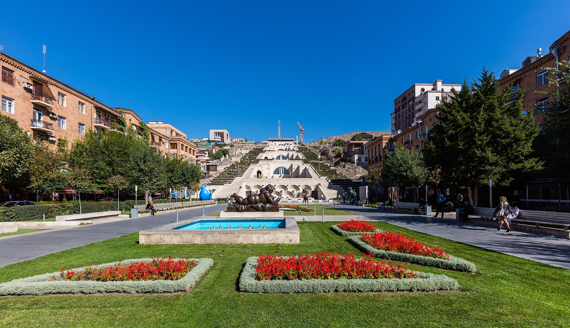 The Cascade stairway rising above central Yerevan