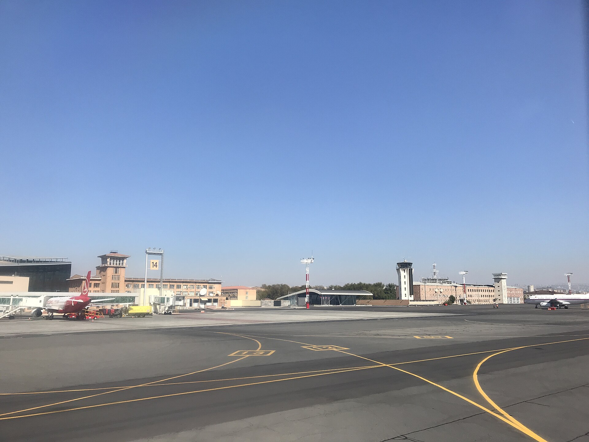The terminal at Zvartnots International Airport, the main gateway to Armenia