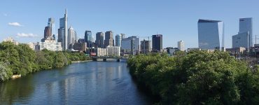 The Philadelphia skyline seen from across the Delaware River