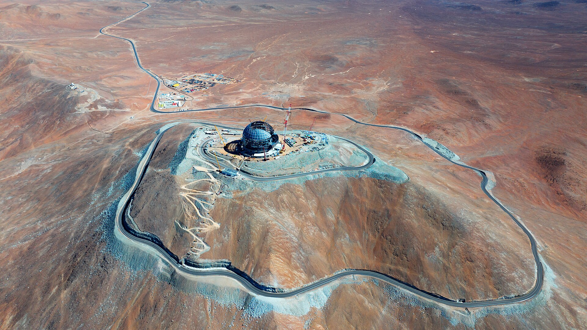 A winding road running through the Atacama Desert in northern Chile