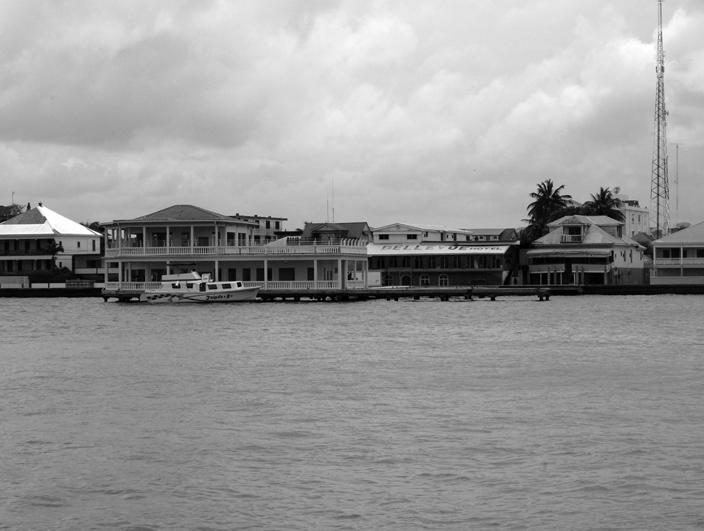 The waterfront and harbour at Belize City