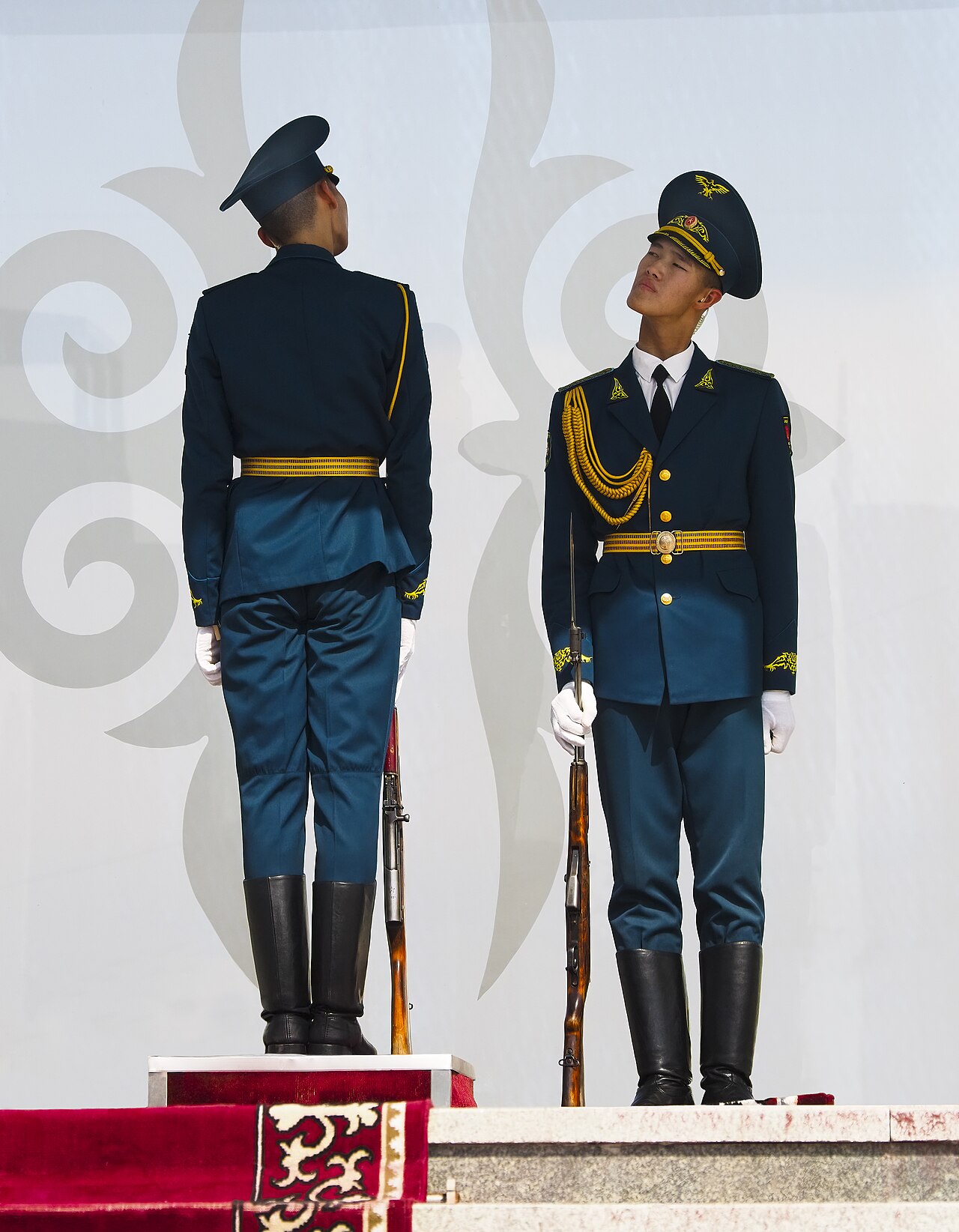 Changing of the guard ceremony at Ala-Too Square in central Bishkek, Kyrgyzstan