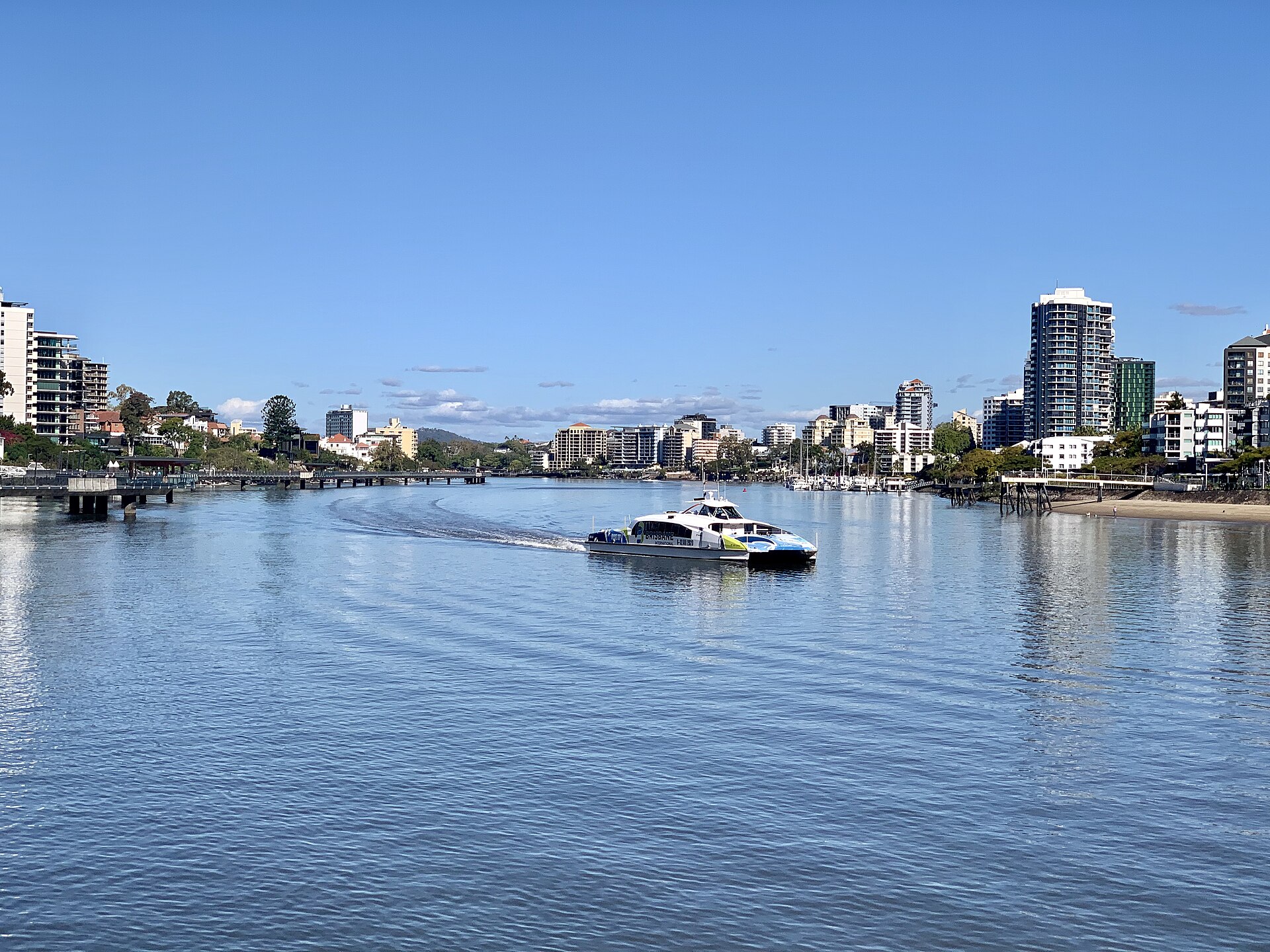 The Brisbane River and Story Bridge seen from Howard Smith Wharves