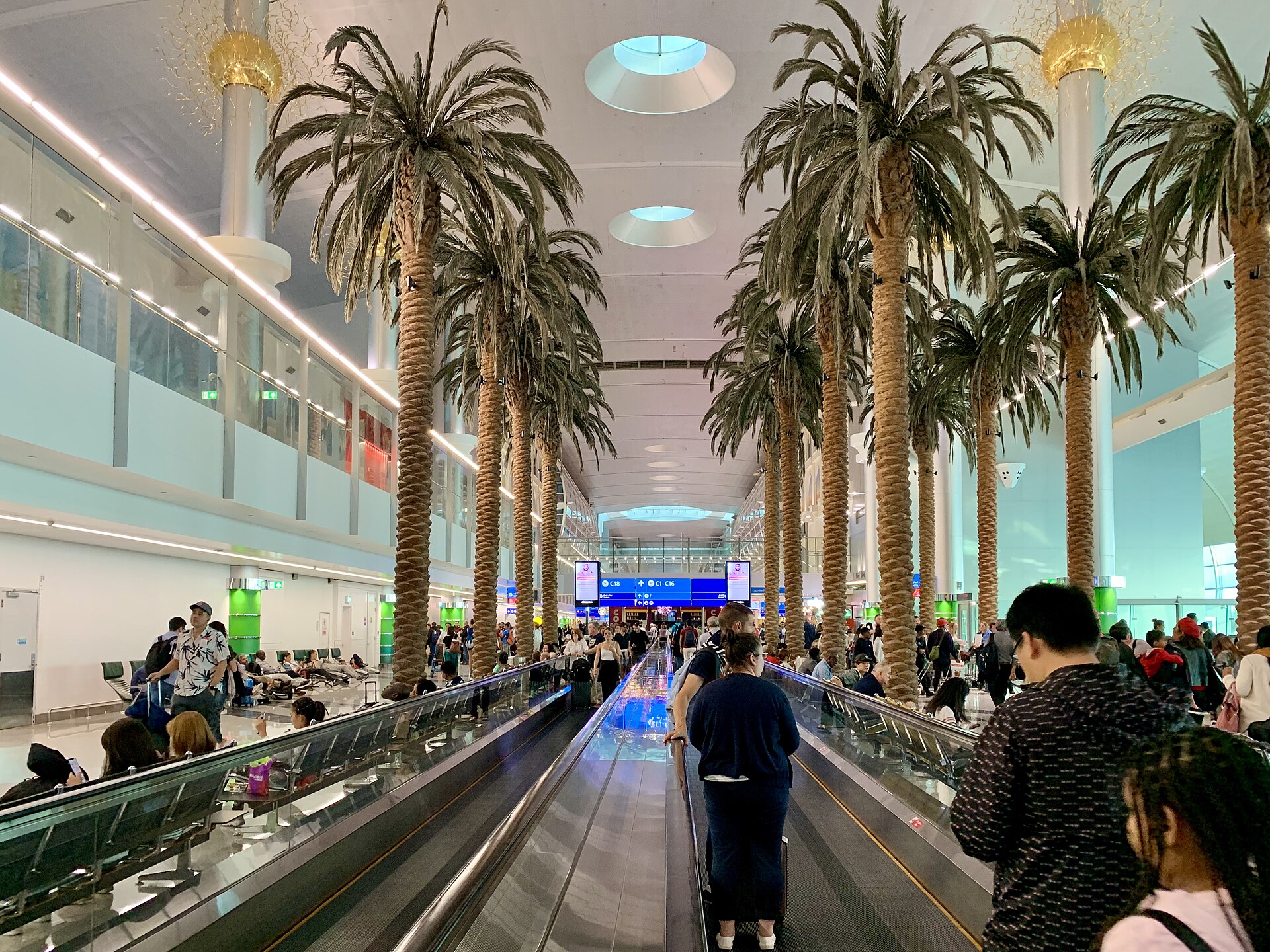 Interior concourse of Terminal 3 at Dubai International Airport