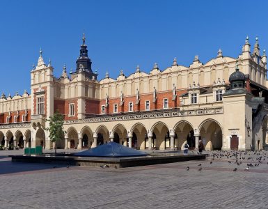 The Renaissance Cloth Hall (Sukiennice) standing in the middle of Krakow’s Main Market Square