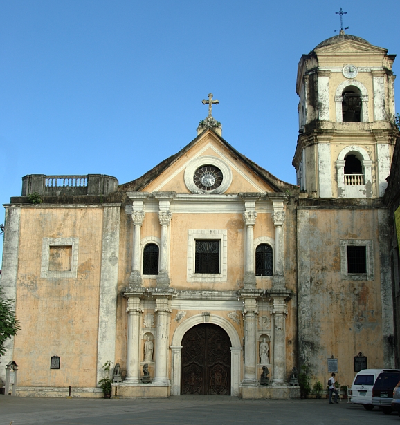 Baroque facade of San Agustin Church in Intramuros, Manila, the oldest stone church in the Philippines and a UNESCO World Heritage Site