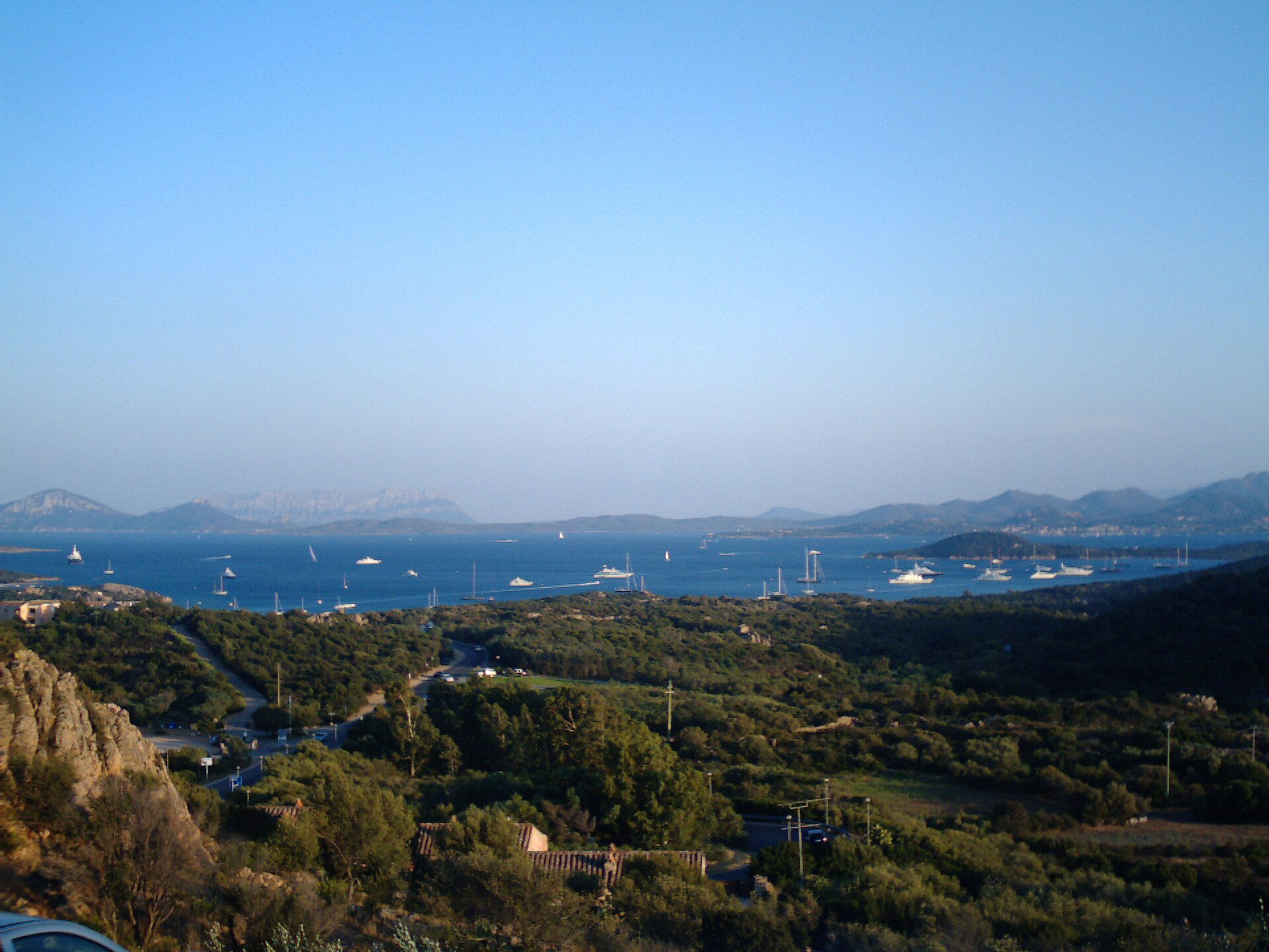 Coastal viewpoint over the sea in northern Sardinia