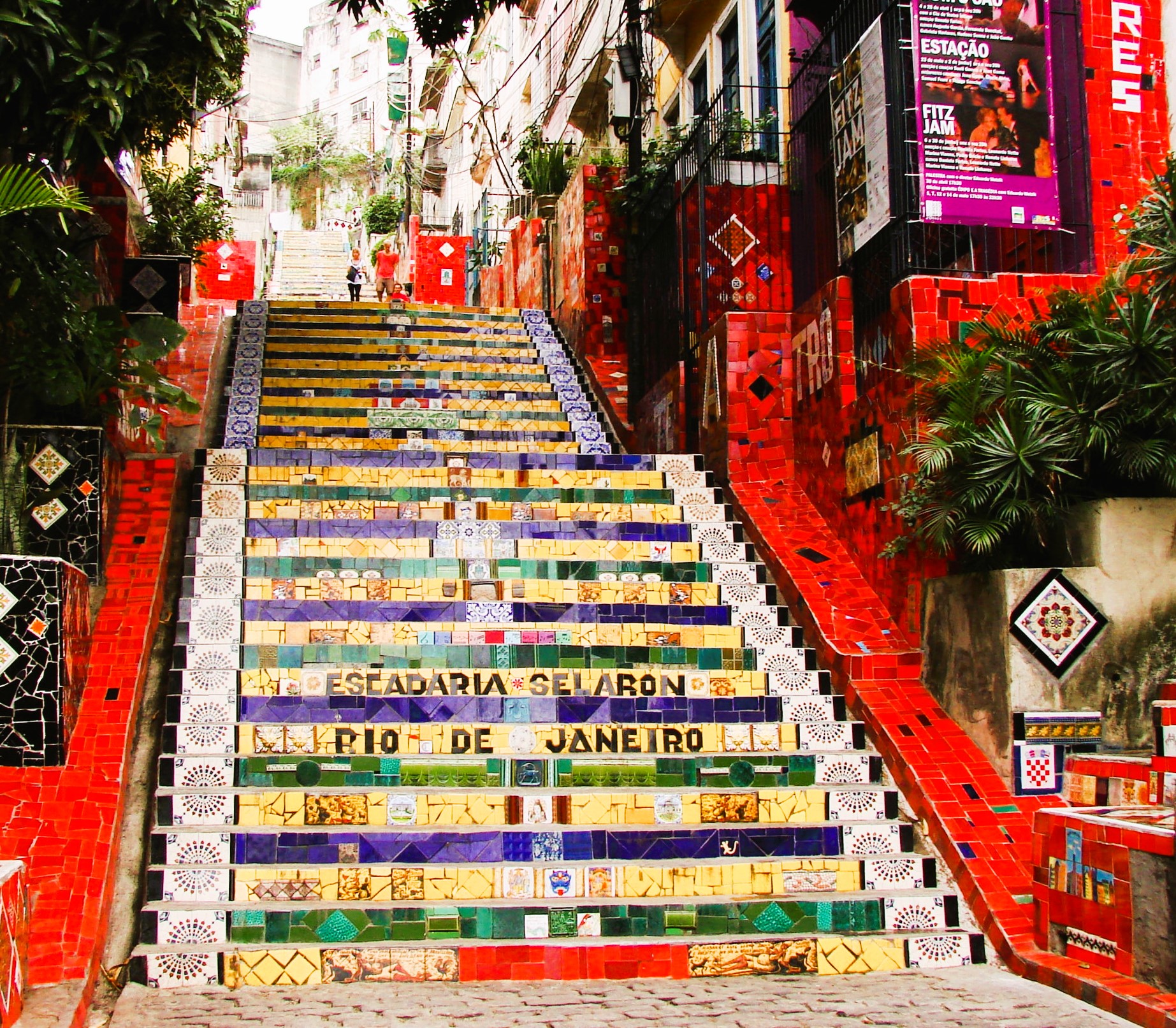 The mosaic-tiled Selaron Steps, Rio de Janeiro