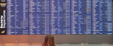 Terminal B at Sheremetyevo Airport in Moscow, the main international gateway for travelers arriving in Russia