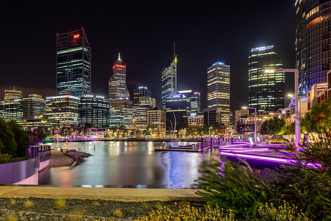 Elizabeth Quay waterfront precinct in Perth