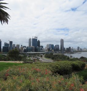 The Perth skyline and Swan River seen from Kings Park
