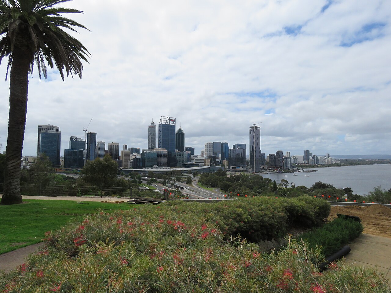The Perth skyline and Swan River seen from Kings Park